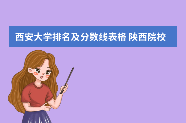 西安大学排名及分数线表格 陕西院校排名及分数线